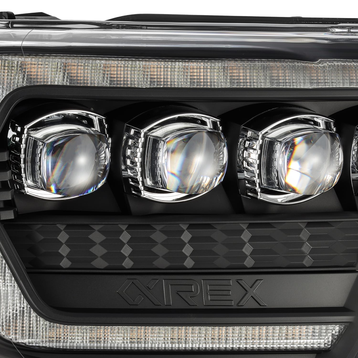 ライト、アロワ AlphaRex 12-15 Tacoma NOVA LED Projector Headlights | Black | RCI