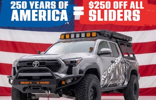 $250 OFF RCIROCK SLIDERS